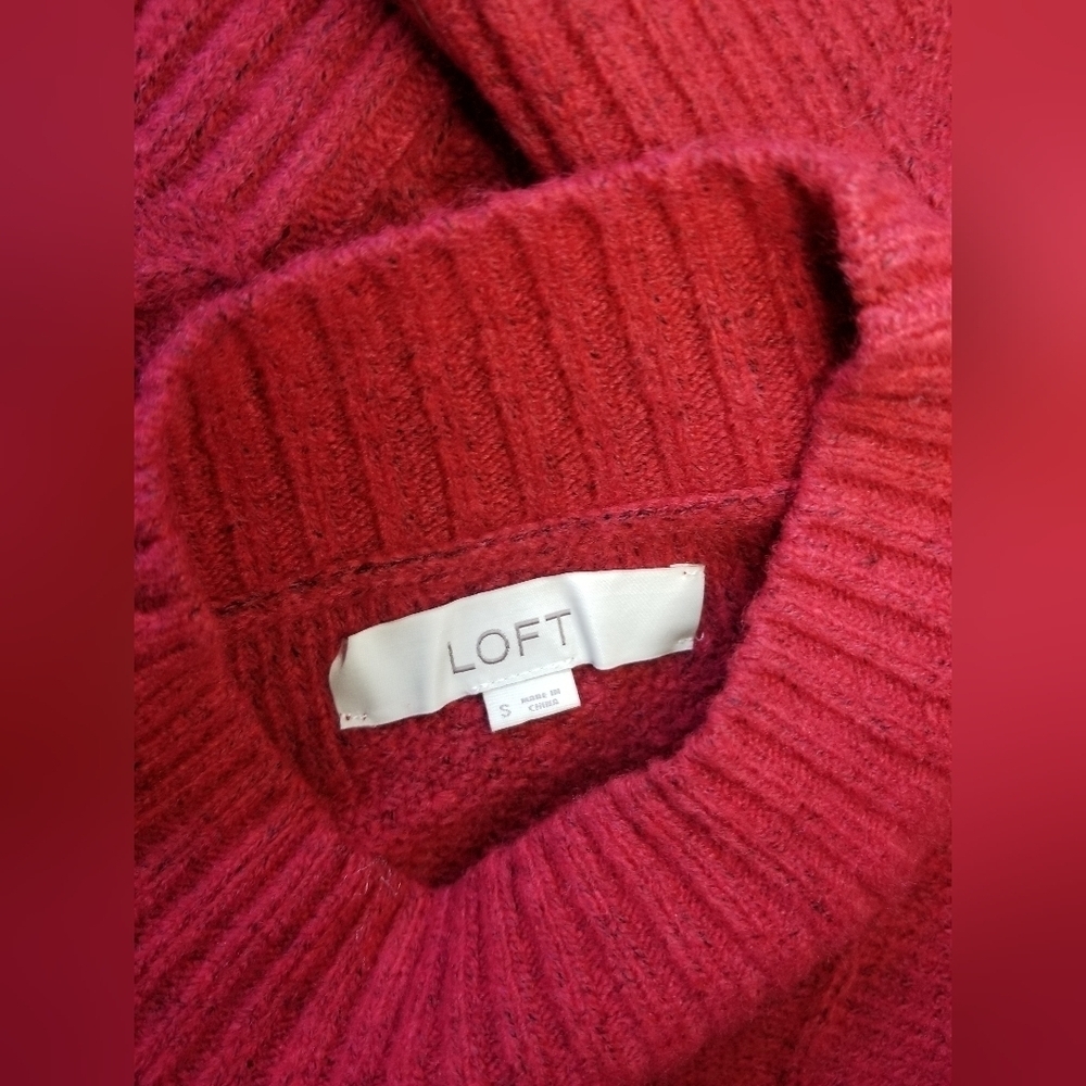 Loft Wool Blend Cable Knit Sweater Dress - Picture 5 of 5